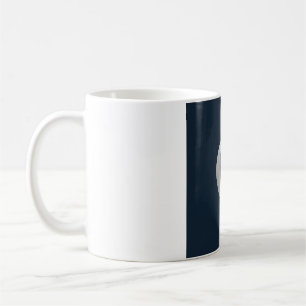 Café Taza de fase lunar de arte de línea simple - Azul