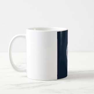 Café Taza de fase lunar de arte de línea simple - Azul 