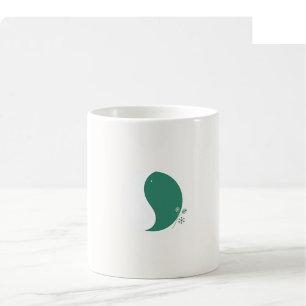 Café Taza de fase lunar de Navidad - Blanco y verde