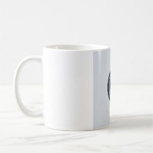 Café Taza de fase lunar minimalista plana - Azul marino