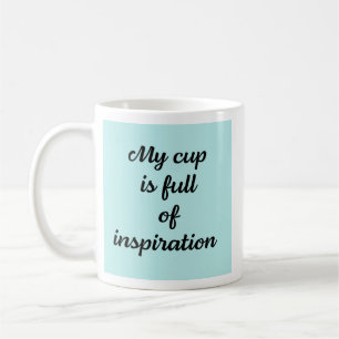 Café Taza de fe cristiana Mi taza está llena de inspira