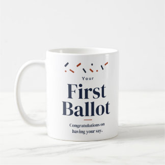 Café Taza de Felicitación por tu Primer Voto