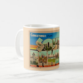 Café Taza de felicitaciones con postal antigua de Dakot