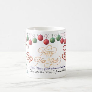 Café Taza de Feliz Año Nuevo – Diseño de Celebración Pr