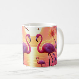 Café Taza de flamencos rosados!