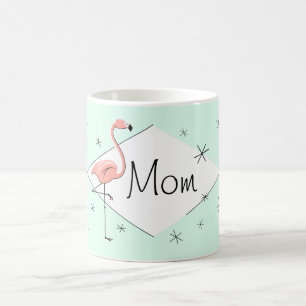Café Taza de Flamingo Aqua Diamond Mamá