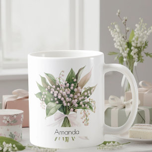 Café Taza de Flor de Cumpleaños de Mayo Taza de Lirio d