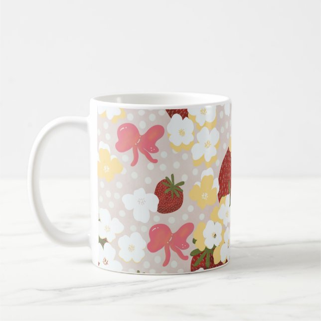 Café Taza de flor de fresa silvestre (Izquierda)
