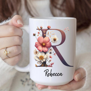 Café Taza de flor de nacimiento personalizada, Taza de
