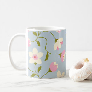 Café Taza de flor floral bonita