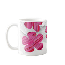 Taza de flor geométrica rosa