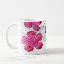 Café Taza de flor geométrica rosa