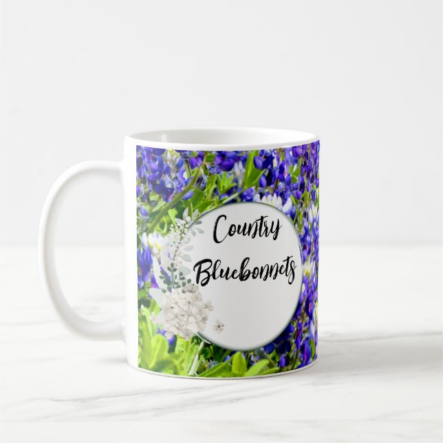 Café Taza de flores silvestres Bluebonnet de China (Izquierda)