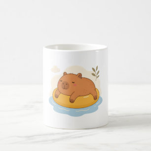 Café Taza de flotador de capybara lindo para verano rel
