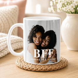 Café Taza de foto con corazón de mejores amigos para si