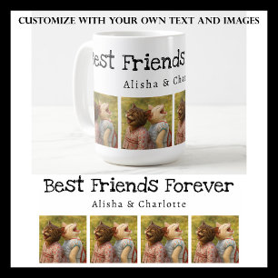 Café Taza de Foto con Nombres Personalizados para Mejor