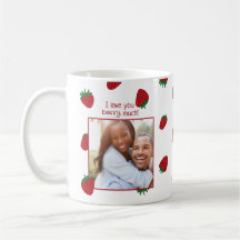 Taza De Foto De Fresa Te Amo Mucho