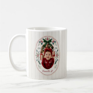 Café Taza de foto de la primera Navidad del bebé de la