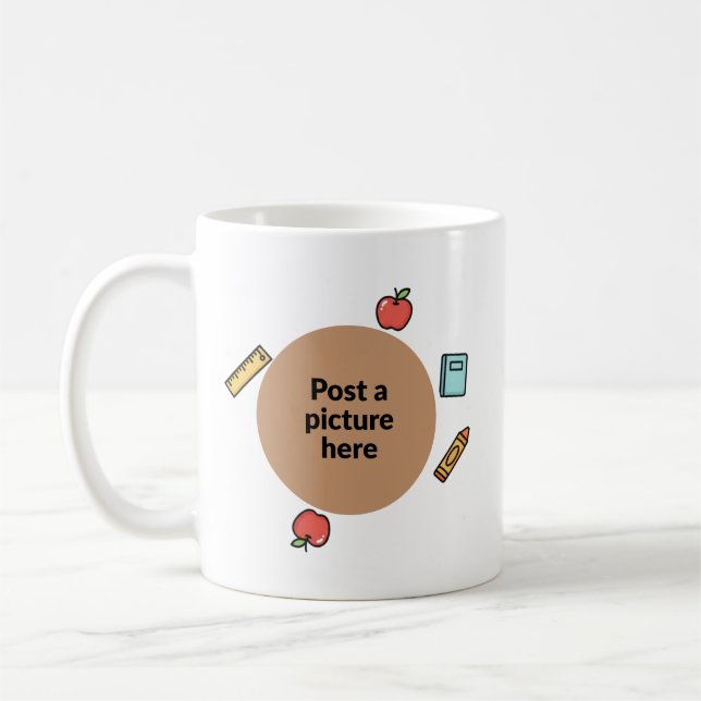 Café Taza de foto de maestro personalizada (Izquierda)