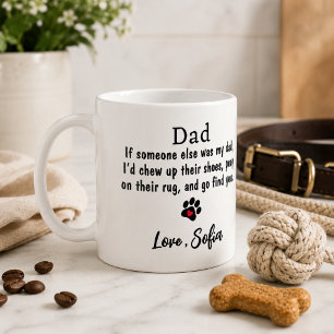 Café Taza de foto de mascota del Día del Padre - Papá p