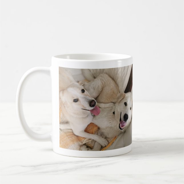 Café Taza de foto de perro personalizada (Izquierda)