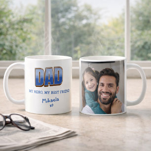 Café Taza de foto del mejor amigo héroe papá