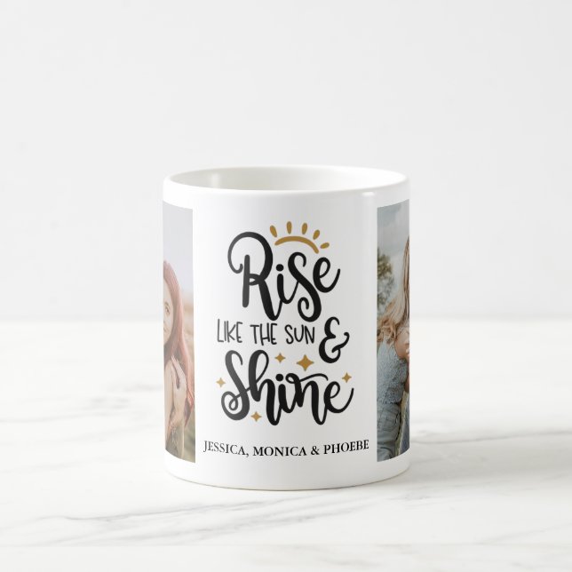Café Taza de Foto "Levántate como el Sol y Brilla" (Centro)