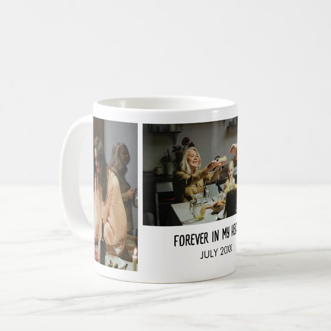Café Taza de Foto Personalizada con Mensaje y Fecha (Anverso izquierdo)