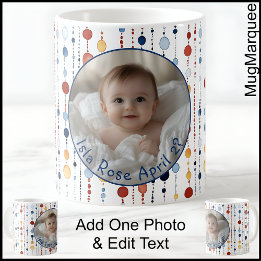 Café Taza de Foto Personalizada con Patrón de Puntos Co