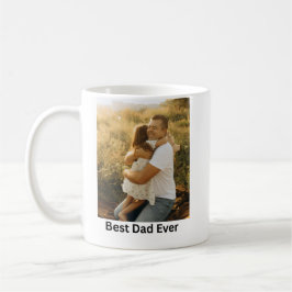 Café Taza de foto personalizada 'Mejor papá del mundo'
