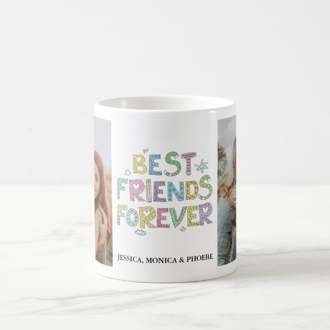 Café Taza De Foto Personalizada Mejores Amigos Para Sie (Centro)