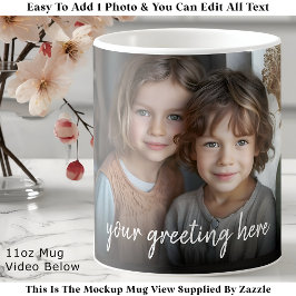 Café Taza de foto personalizada para familia, moderna y