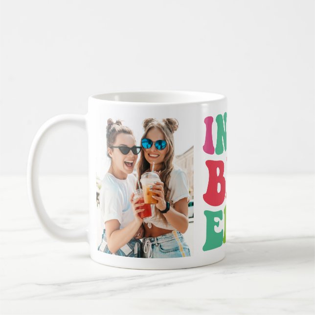 Café Taza de Foto Retro Personalizada «En Mi Era de BFF (Izquierda)