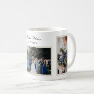 Café Taza de fotos de boda personalizada