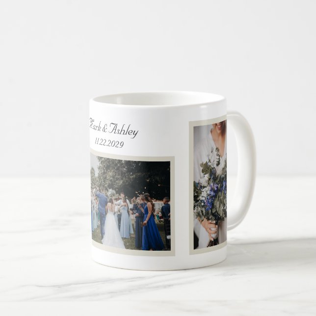 Café Taza de fotos de boda personalizada (Anverso derecho)