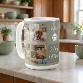 Café Taza de fotos personalizadas con huella de pata de
