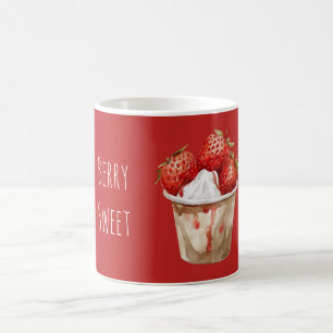 Café Taza de Fresas Dulces de Frutas del Bosque