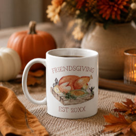 Café Taza de Friendsgiving de pavo con acuarela