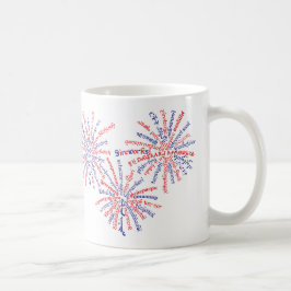 Café Taza de Fuegos Artificiales Típicos de EE. UU.