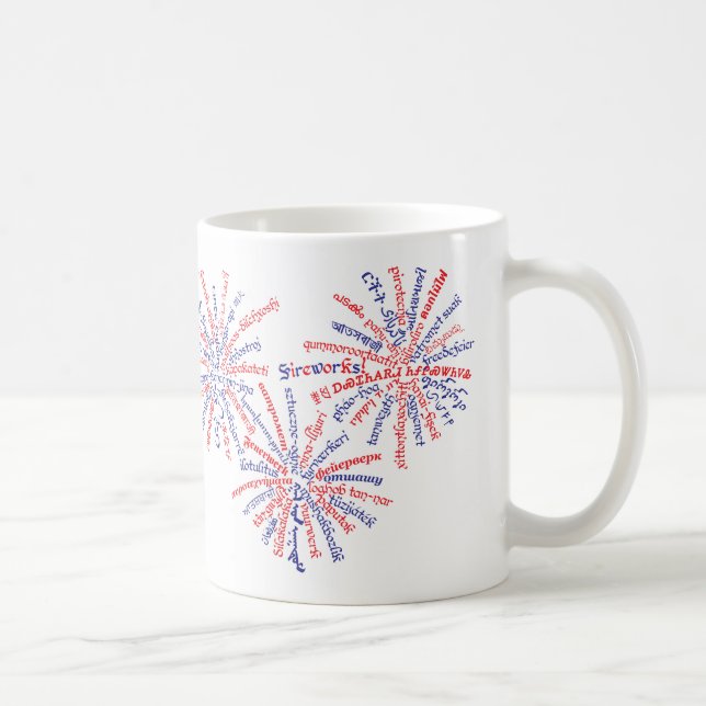 Café Taza de Fuegos Artificiales Típicos de EE. UU. (Derecha)