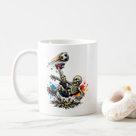 Café Taza de fútbol patada de bicicleta esqueleto estil