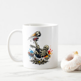 Café Taza de fútbol patada de bicicleta esqueleto estil