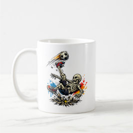 Café Taza de fútbol patada de bicicleta esqueleto estil