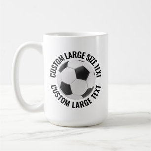 Café Taza de fútbol personalizada de gran tamaño 450ml