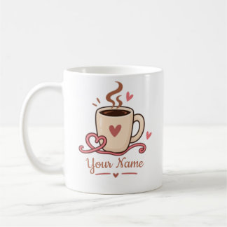 Café Taza de ganchillo Solo una fila más