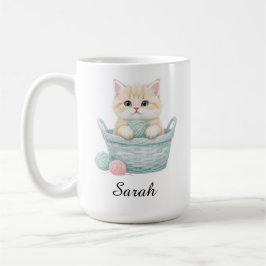 Café Taza de gatito de lana encantador