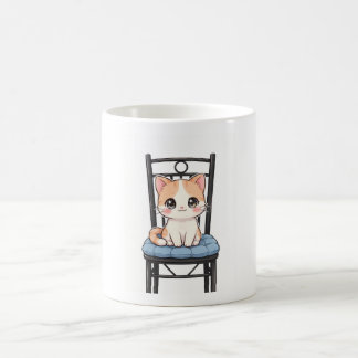 Café Taza de Gatito Kawaii Jefe con Ojitos Brillantes