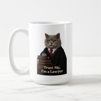 Café Taza de Gato Abogado Divertido - Confía en Mí Soy