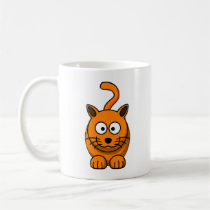 Café Taza de gato atigrado de dibujos animados