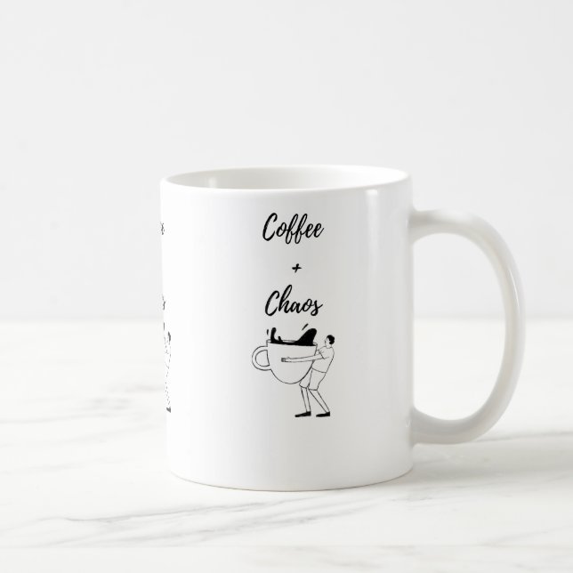 Café Taza de gato café+caos 11oz (Derecha)